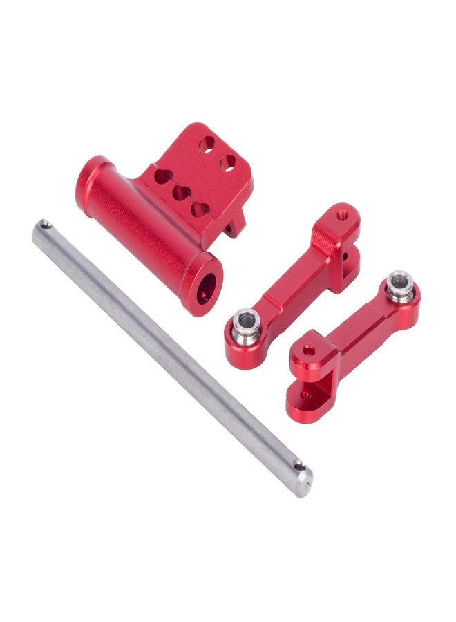 YSKMLOLP 1/10 Rc Hydraulic Steering Link,Metal Full Hydraulic Steering Cylinder Link Upgrade for 1/10 RC Crawler SCX10 Land Rover Defender D90 D110 4WD Yota ll Axle DIY Parts (Titanium) - Image 4